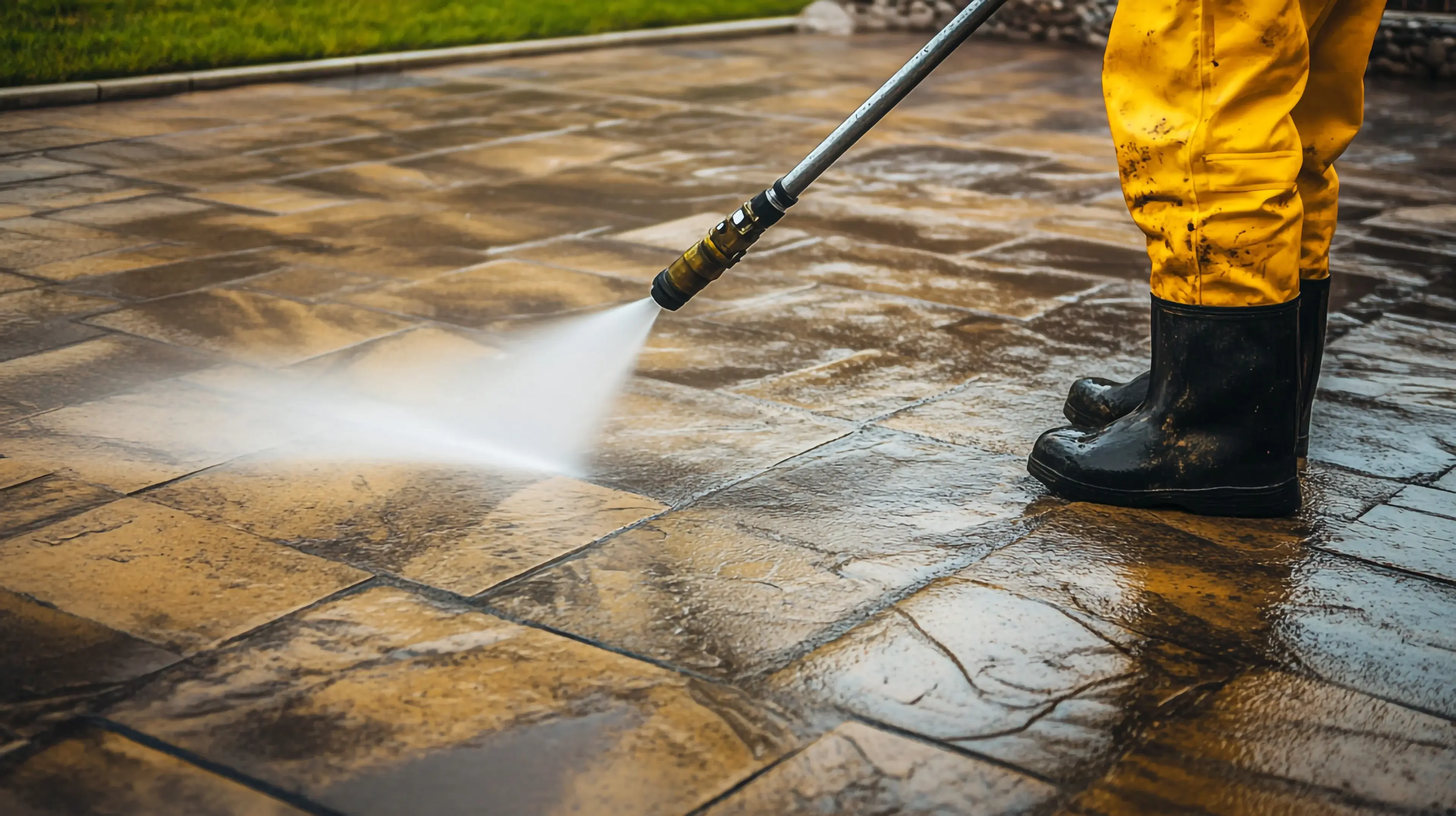 Patio pressure washing service